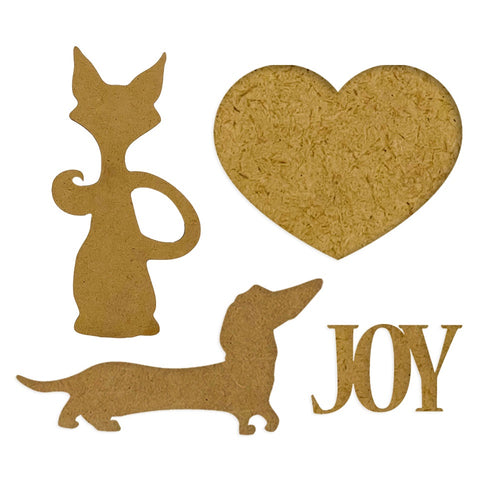 **Pre-Order** Stamperia - Furry Friends - MDF Crafty Shapes - Dog and Cat Silhouette (ETA Beg Nov 25)