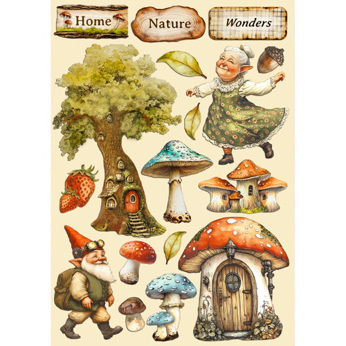 Stamperia - Hidden Grove - Coloured Wooden Shapes A5