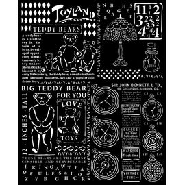 Stamperia - Brocante Antiques - Stencil 20x25cm - Teddy Bear
