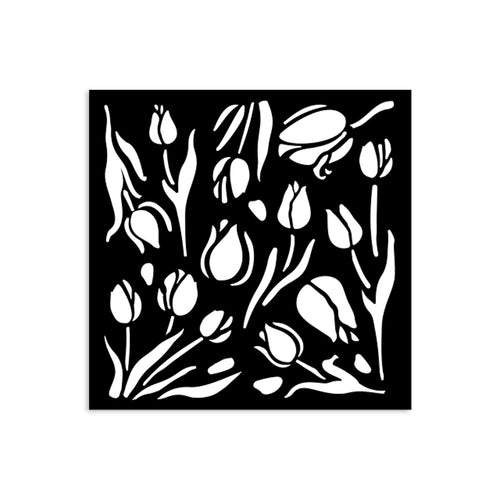 Stamperia - Art of Travelling - Stencil 12x12cm - Tulips