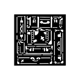 Stamperia - Art of Travelling - Stencil 12x12cm - Suitcases