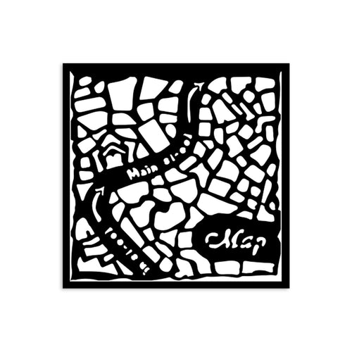 Stamperia - Art of Travelling - Stencil 12x12cm - Street Map