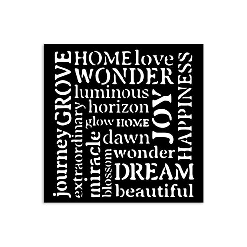 Stamperia - Hidden Grove - Stencil 12x12cm - Writings