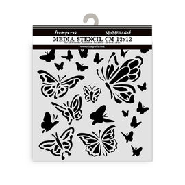 Stamperia - House of Roses - Stencil 12x12cm - Papillon