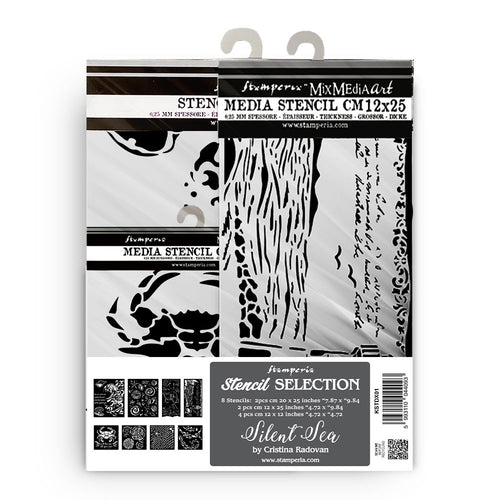 Stamperia - Silent Sea - Stencil Selection Set (8pcs)