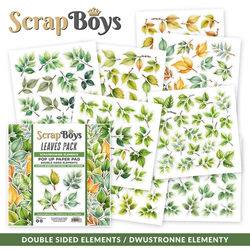 Scrapboys - Leaves Pack - 6x6 Pop Up (Fussy Cutting) Paper Pad”