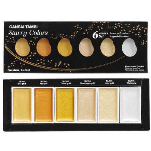 Kuretake - Gansai Tambi - Starry Colours - 6 Colour Set