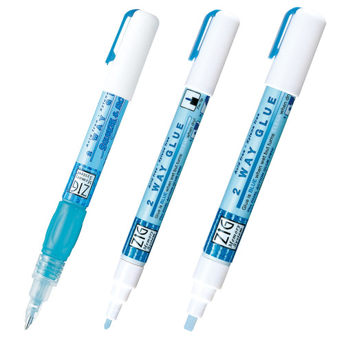Kuretake - Zig Memory System 2 Way Glue Pen - 3pc Set