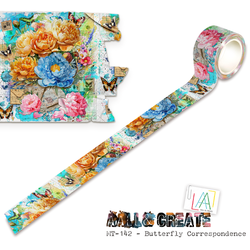AALL & Create - Layer It Up Washi Tape #142 - Butterfly Correspondence