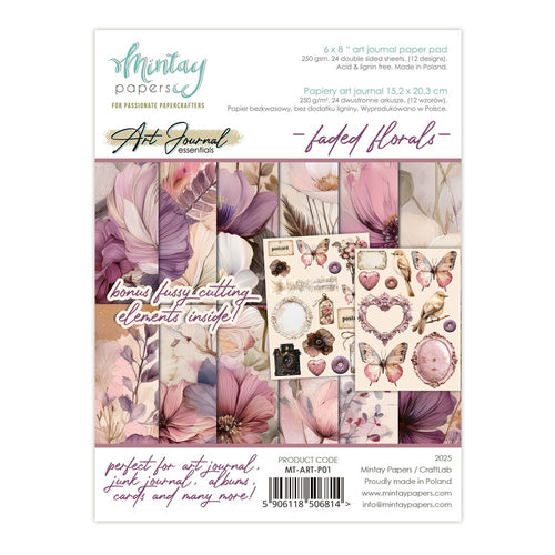Mintay - Art Journal Essentials - 6x8 Paper Pad "Faded Florals"