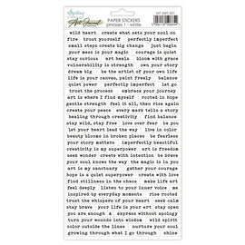 Mintay - Art Journal Essentials - 6x12 Paper Stickers - Phrases 1 "White"