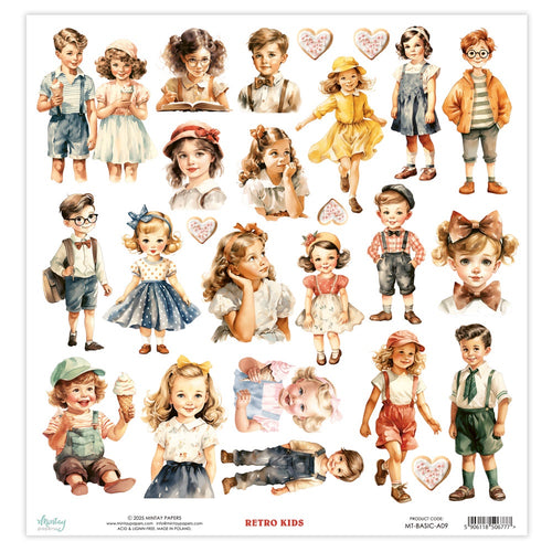 Mintay - 12x12 Basic Elements (Cut Aparts) - Retro Kids