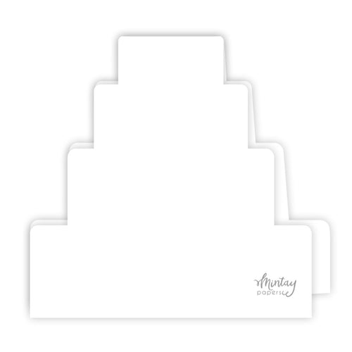 Mintay Basics - Birthday Cake Card Base - White (5pcs)