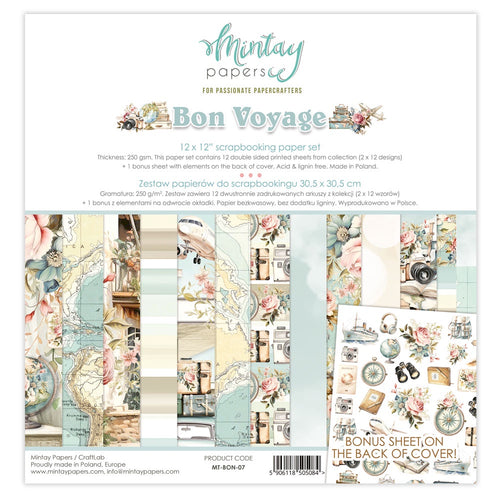 Mintay - Bon Voyage - 12x12 Paper Pack