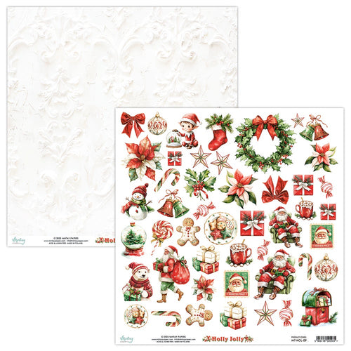 Mintay - Holly Jolly - 12x12 Paper "Cut Aparts"