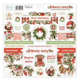 Mintay - Holly Jolly - 12x12 Chipboard Ephemera Sheet