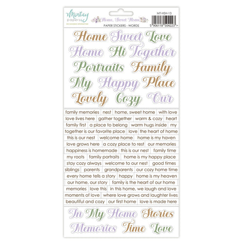 Mintay - Home Sweet Home - 6x12 Paper Stickers "Words"