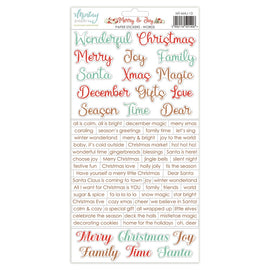 Mintay - Merry & Joy - 6x12 Paper Stickers "Words"