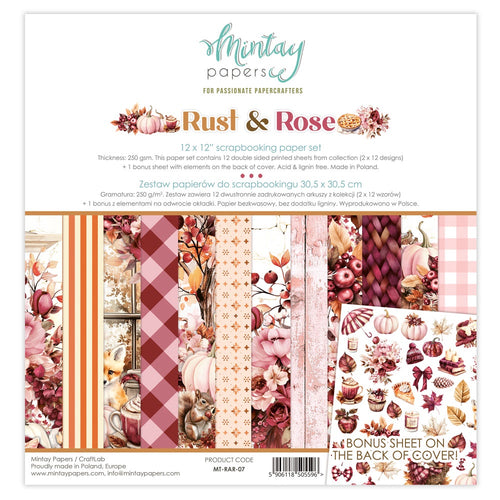Mintay - Rust & Rose - 12x12 Paper Pack
