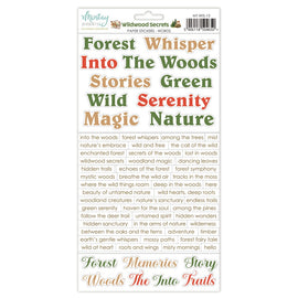 Mintay - Wildwood Secrets - 6x12 Paper Stickers "Words"