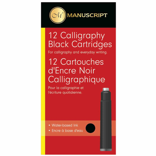 Manuscript - Fountain Pen - Calligraphy Black Cartridges - 12pk