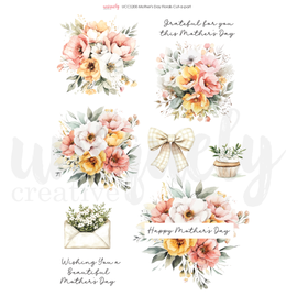 Uniquely Creative - Mother's Day Florals - A4 Cut-A-Part Sheet