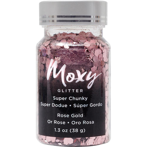 American Crafts - Moxy - Super Chunky Glitter - Rose Gold (1.3oz)