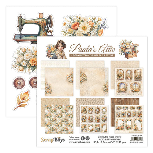 Scrapboys - Paula's Attic - 6x6 Paper Pad