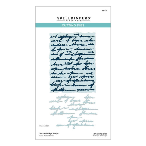 Spellbinders - Beautifully Imperfect - Die Set - Deckled Edge Script 2pc