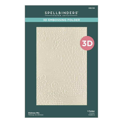 Spellbinders - Beautifully Imperfect - 3D Embossing Folder - Distress Mix