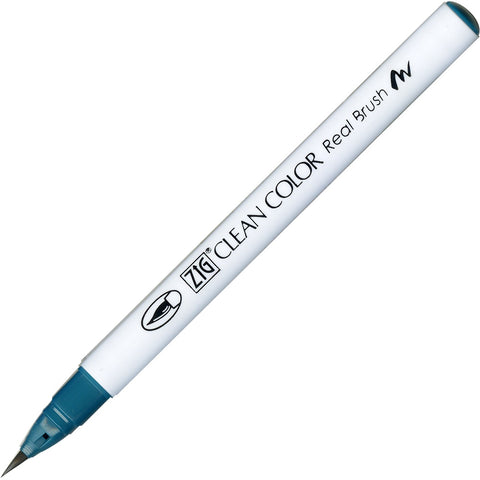 Kuretake - Zig Clean Color Real Brush - BLUE GREEN FAMILY - Individual Brushes