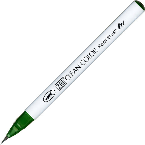 Kuretake - Zig Clean Color Real Brush - GREEN FAMILY - Individual Brushes