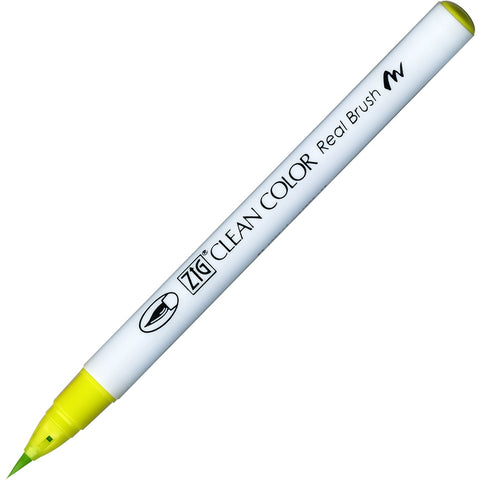 Kuretake - Zig Clean Color Real Brush - YELLOW GREEN FAMILY - Individual Brushes
