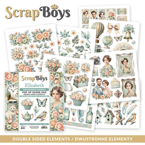 Scrapboys - Elizabeth - 6x6 Pop Up (Fussy Cutting) Paper Pad