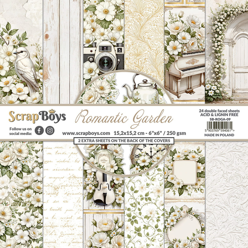 Scrapboys - Romantic Garden - 6x6 Paper Pad