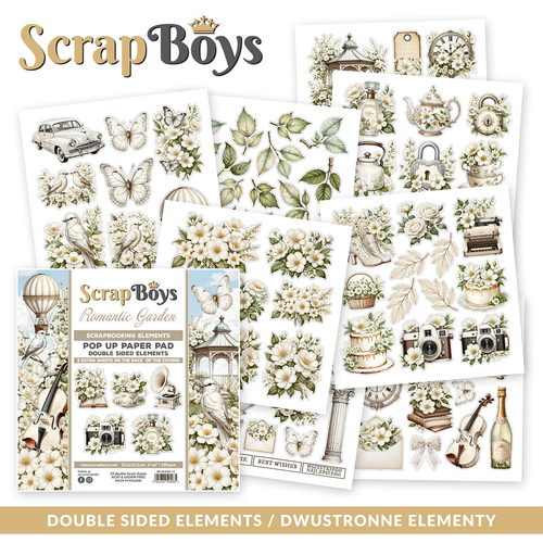 Scrapboys - Romantic Garden - 6x6 Pop Up (Fussy Cutting) Paper Pad