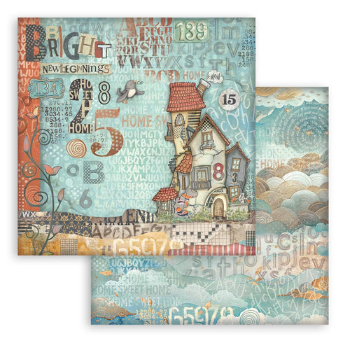 Stamperia - Furry Friends - 12x12 Paper "House"