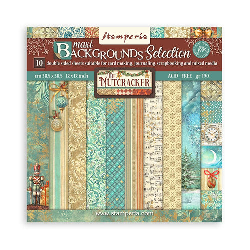 Stamperia - The Nutcracker - 12x12 Paper Pack "Backgrounds"