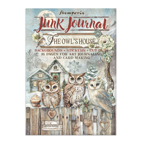 Stamperia - The Owl's House - Junk Journal Book (Backgrounds, Stickers & Lasercuts) (16 Pages)