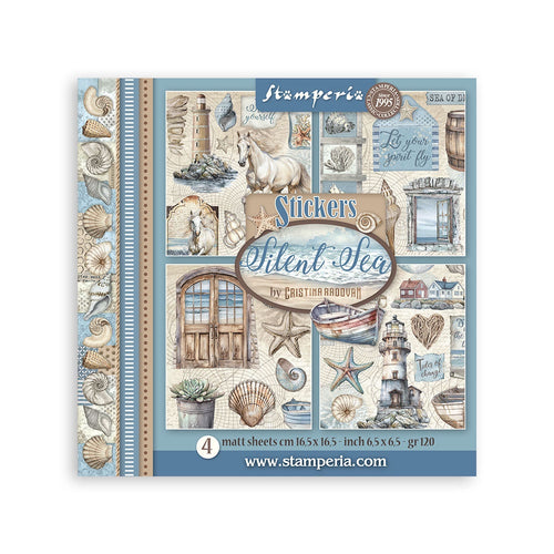 Stamperia - Silent Sea - 6.5" x 6.5" Sticker Sheets (4 Matt Sheets)