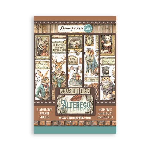 Stamperia - Alterego - Washi Pad (8 Sheets)