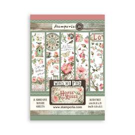 Stamperia - House of Roses - Washi Pad (8 Sheets)