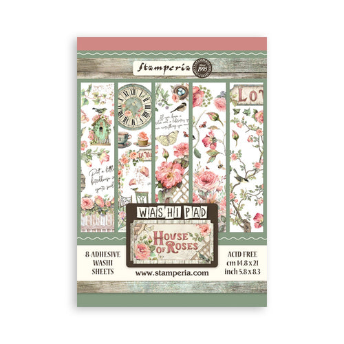 Stamperia - House of Roses - Washi Pad (8 Sheets)