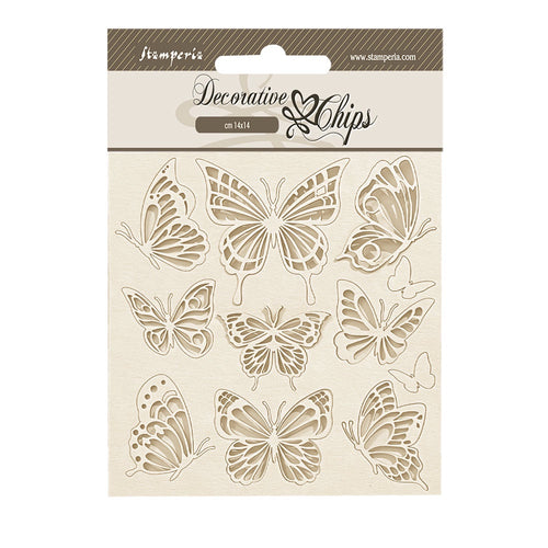 Stamperia - Lavender - Decorative Chips (14x14cm) - Butterflies