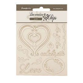 Stamperia - Timeless - Decorative Chips (14x14cm) - Hearts
