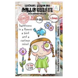 AALL & Create - A7 Photopolymer Clear Stamp Set #1283 - Happiness Is (5pcs)