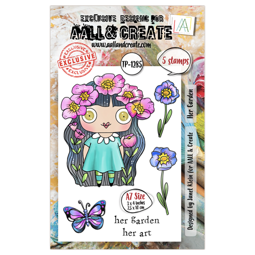 AALL & Create - A7 Photopolymer Clear Stamp Set #1285 - Her Garden (5pcs)