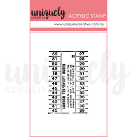Uniquely Creative - Steampunk Graffiti - Mini Acrylic Stamp - Vintage Bus Ticket
