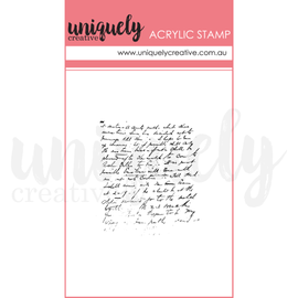 Uniquely Creative - Day Dream - Mini Acrylic Stamp "Vintage Script"
