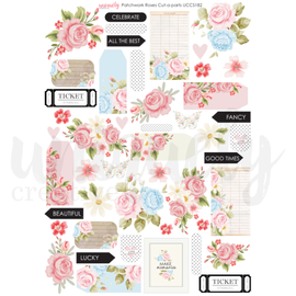 Uniquely Creative - Patchwork Roses - A4 Cut-A-Part Sheet